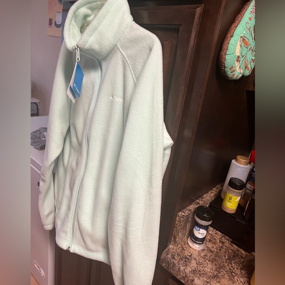 COLUMBIA Benton Springs Fleece Jacket XL Full Zip Long Sleeve Sea Ice - Picture 2 of 3